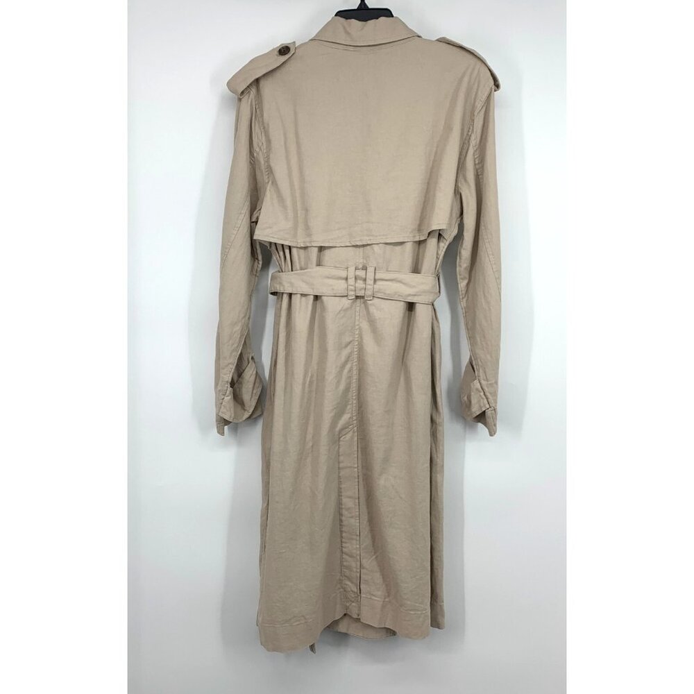 A New Day Trench Coat Linen Blend Double Breasted Jacket NWT - Picture 9 of 11